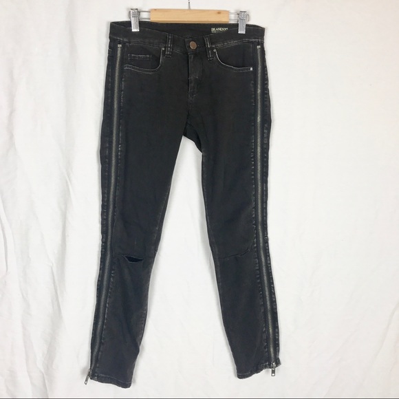 Blank NYC Denim - BLANK NYC Zipper Distressed Cropped Jeans 25